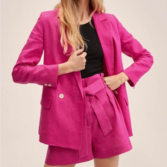 MANGO 100% Linen Blazer - Picture 2 of 5